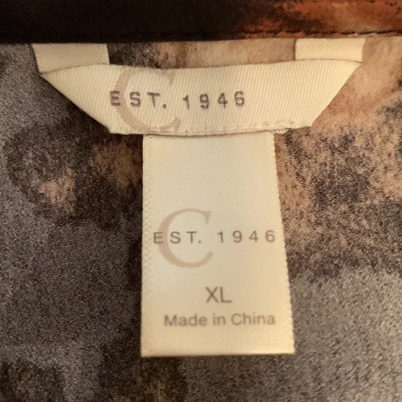 Brown, Cream & White Tie-dye Slip Dress Size XL #008 - Picture 6 of 9